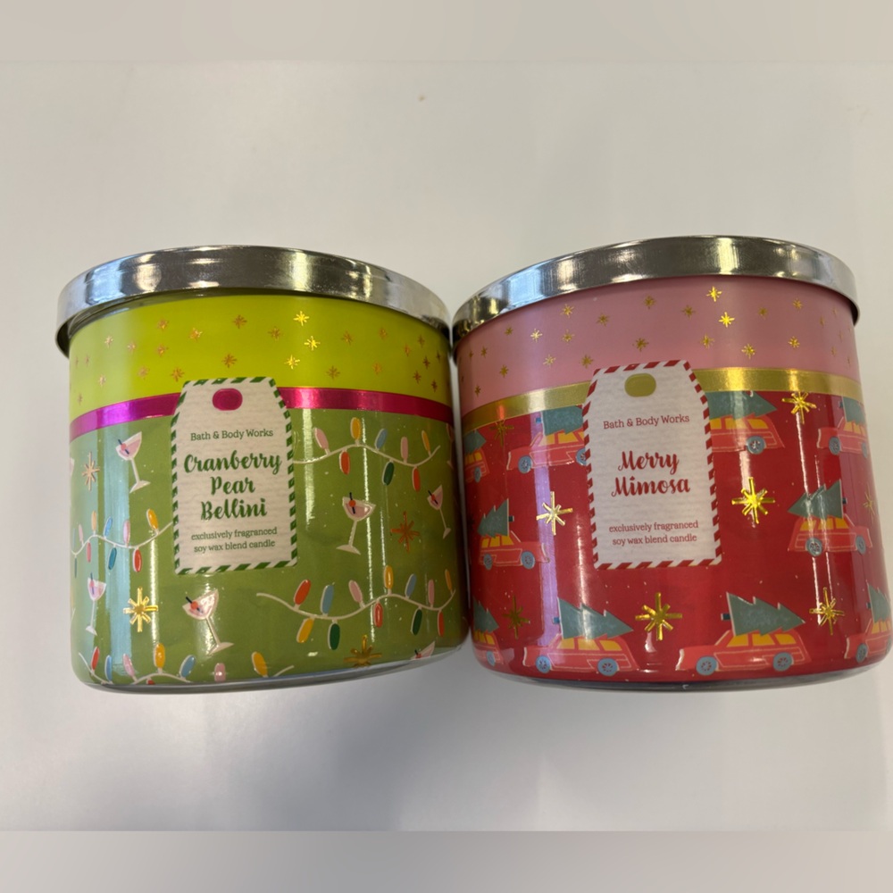 Bath and Body Works Holiday Candles Set